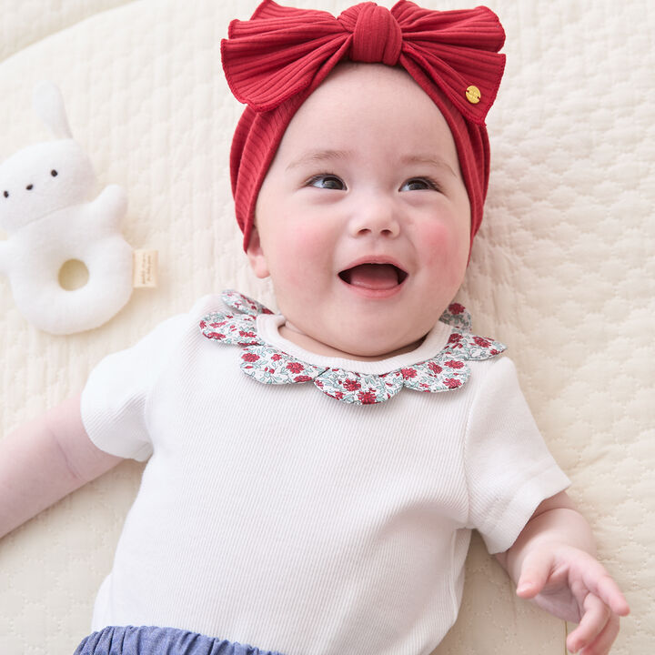 Short-Sleeve Scallop Trim Romper,Black, medium image number 1