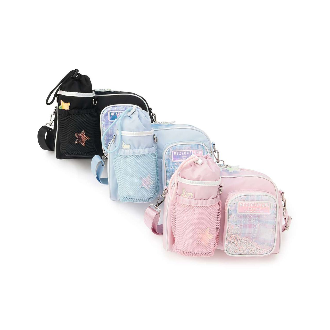 Shoulder Bag with Bottle Holder,Light pink, large image number 12