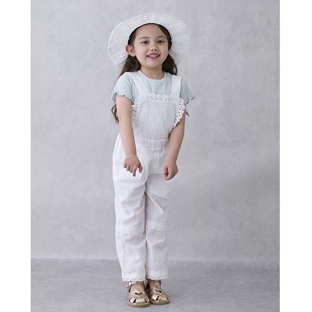 Lace Overalls,Off white, large image number 0