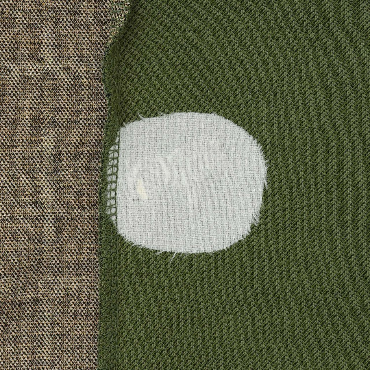 Jacquard Checkered Panel Sweatshirt,Moss green, large image number 3