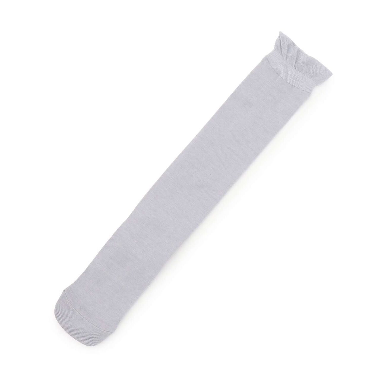 Ribbon & Logo Knee-High Socks,Silver gray, large image number 1