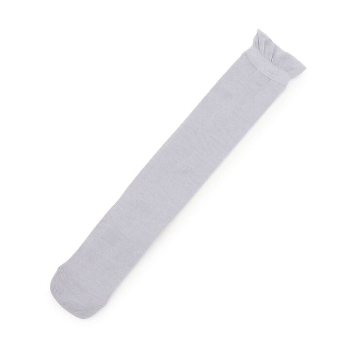 Ribbon & Logo Knee-High Socks,Silver gray, medium image number 1