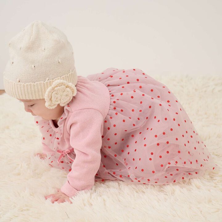 Sparkling Dot Baby Suit,Pearl white, medium image number 12