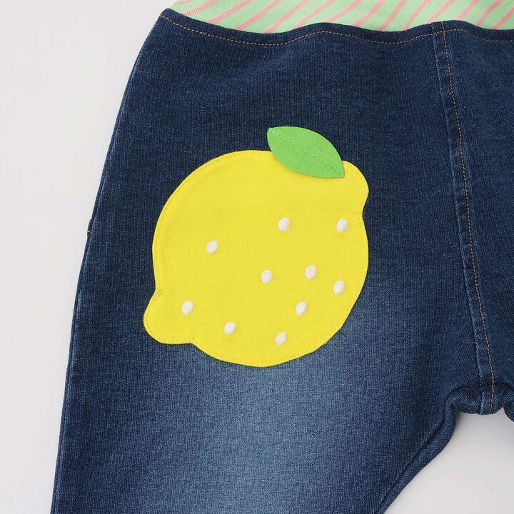 Citrus Knit Denim Pants,Navy, medium image number 3