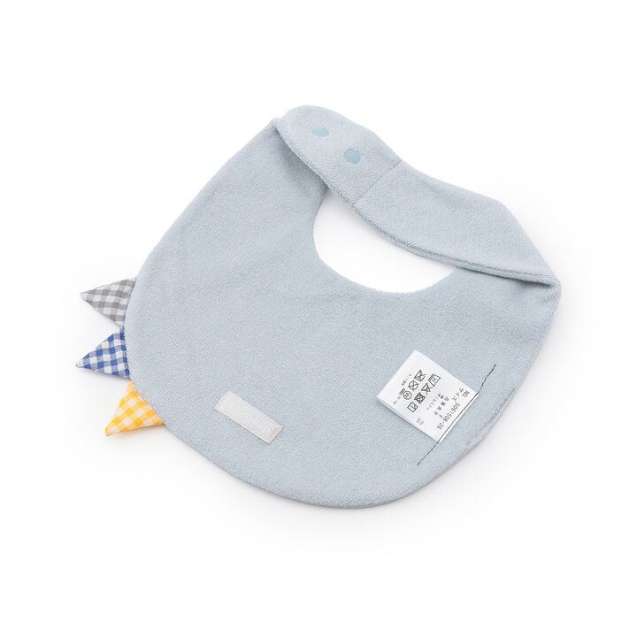 Dinosaur Embroidery Bib,Sax blue, medium image number 1