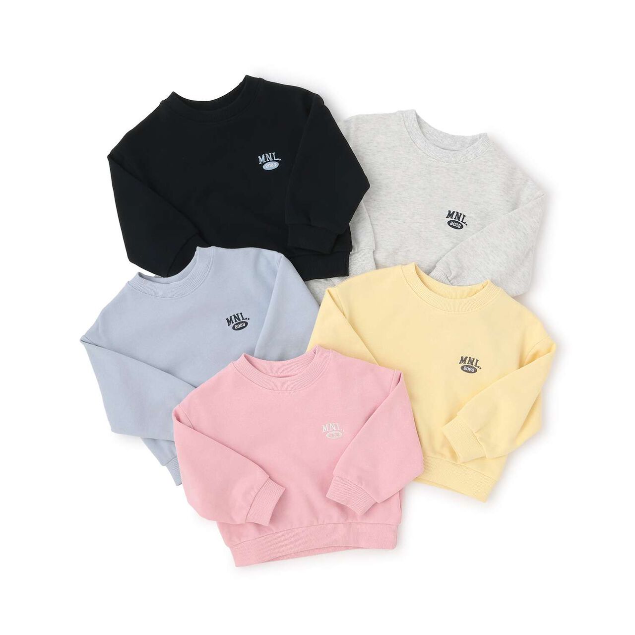 [DailyME] 100% Cotton Basic Sweatshirt,Sax blue, large image number 13