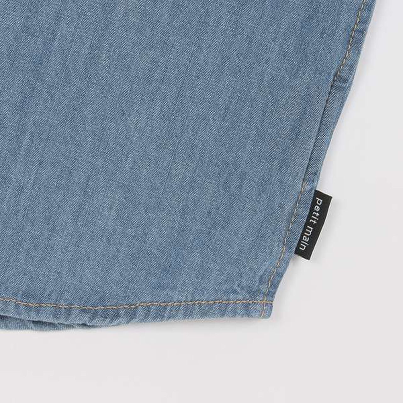 Denim Twill Long-Sleeve Shirt,Blue, large image number 9