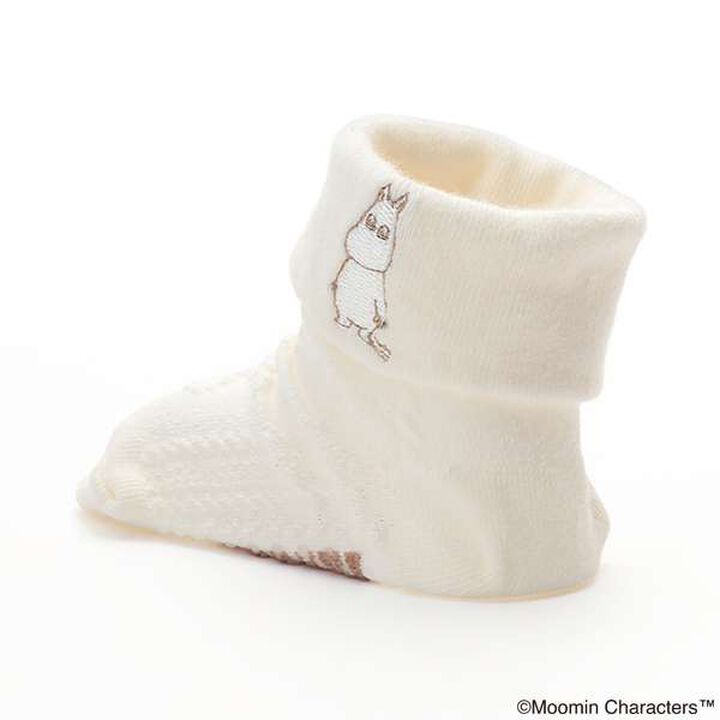 [MOOMIN] Moomin Cable Knit Cup Socks,Off white, medium image number 6
