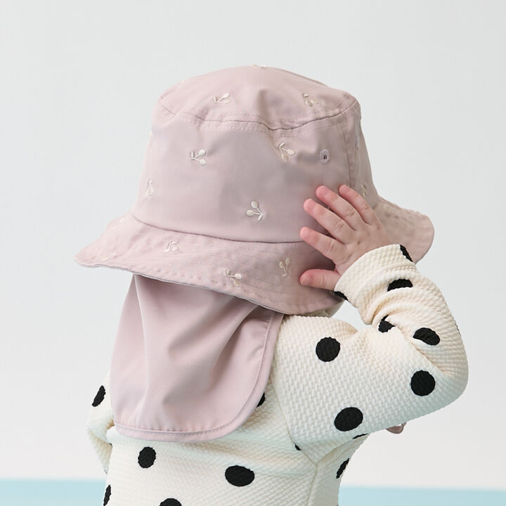 [Heat-Resistant] Embroidered Bucket Hat,Pink, medium image number 2
