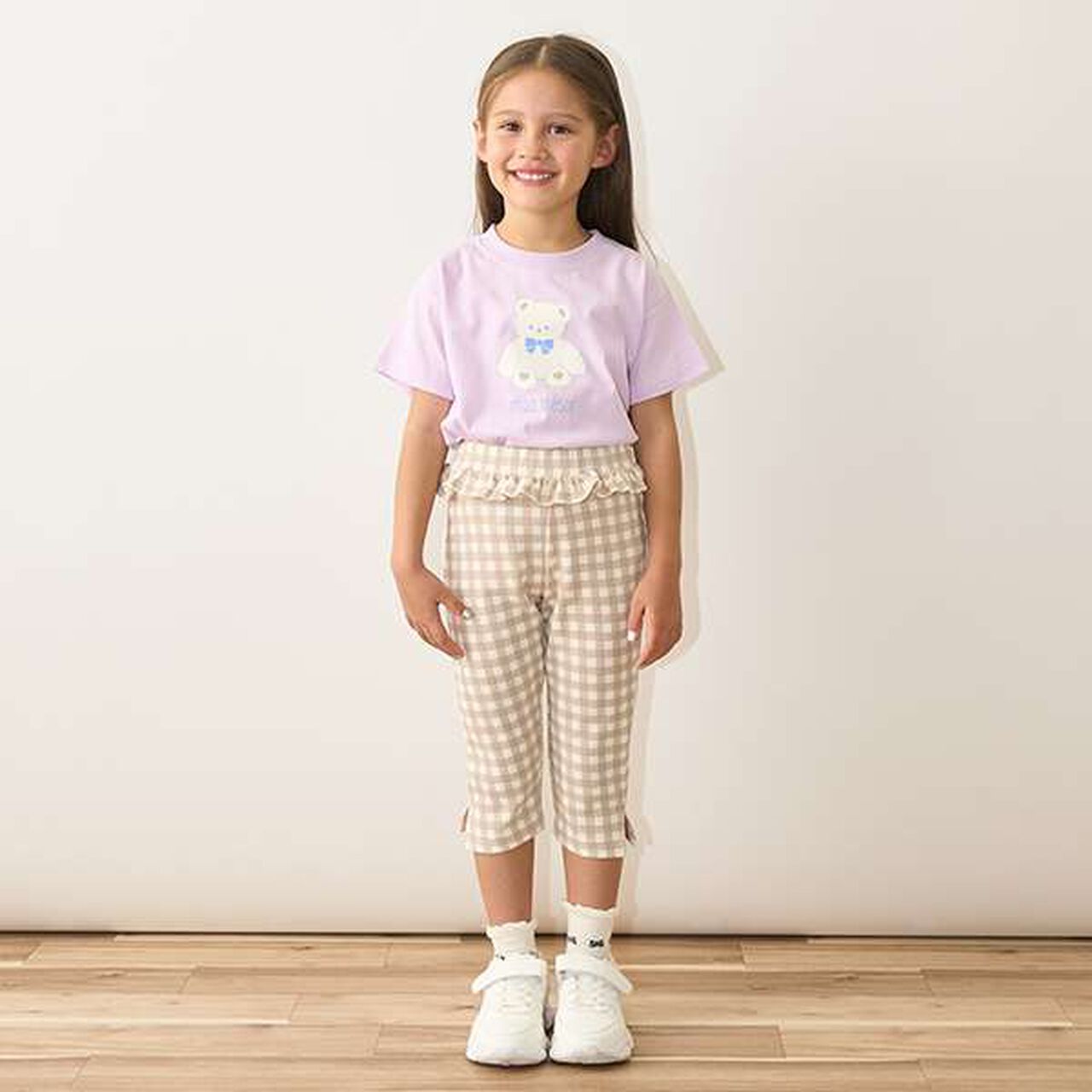 Tomo Pants Side Slit 7/8 Capri Pants,Beige, large image number 2