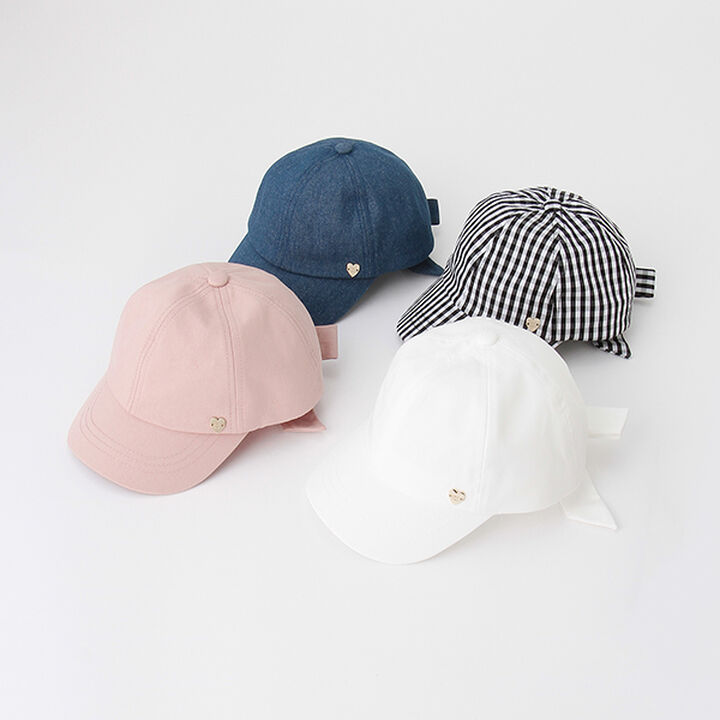 [Link] Back Ribbon Cap (Kids Size),Pearl white, medium image number 3