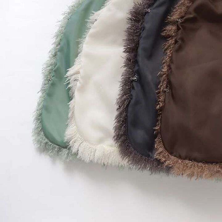 Fluffy and Soft Halloween Fur Vest,Mint, medium image number 9