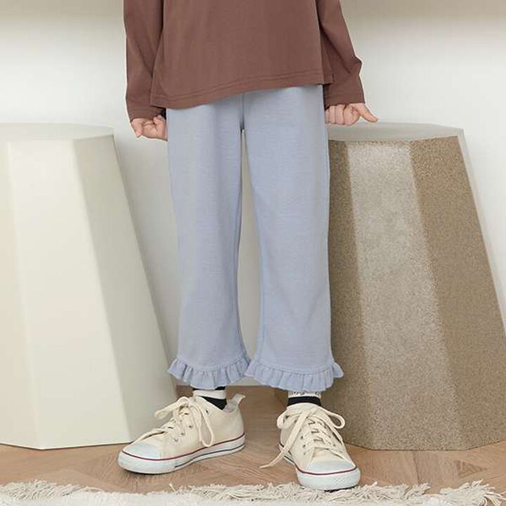 Tomo Frilly Flare Pants,Blue gray, medium image number 0