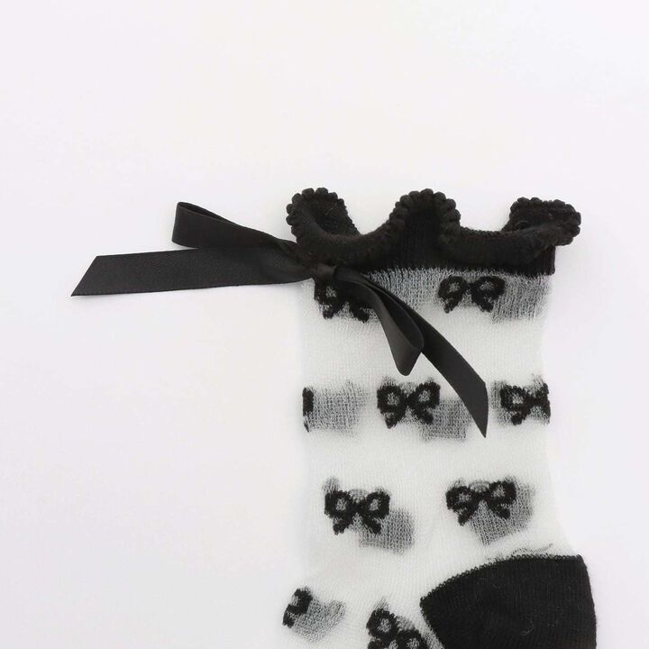 Sheer Crew Socks,Off white, medium image number 4