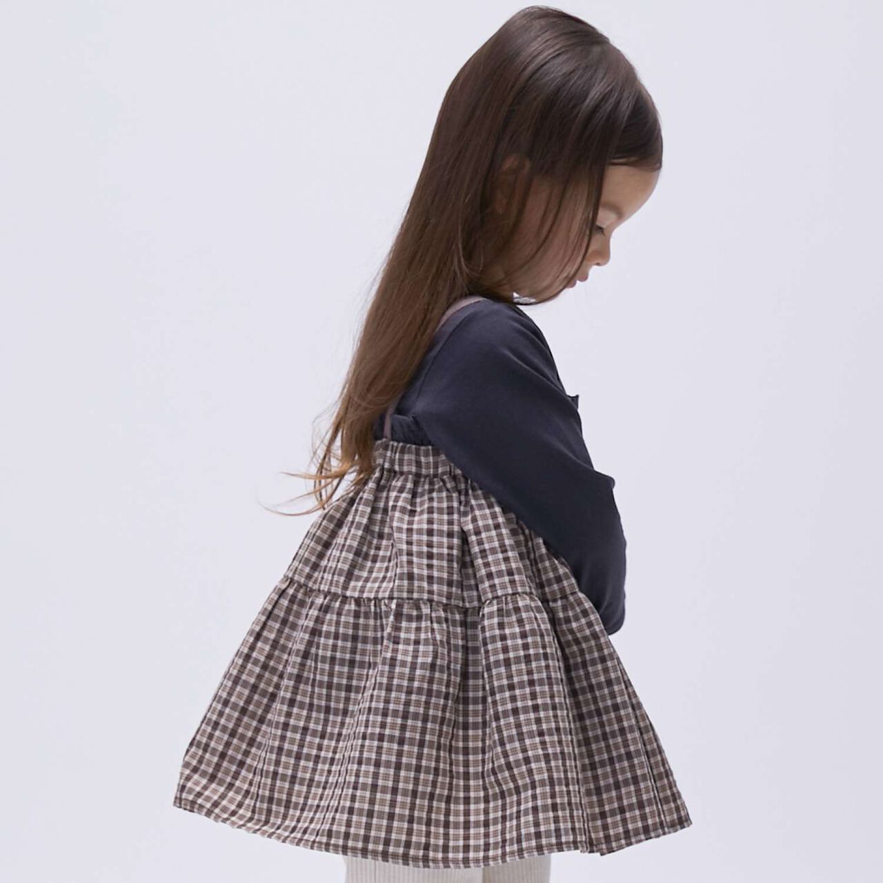 2WAY Tiered Skirt Convertible into Tunic,Charcoal gray, large image number 2