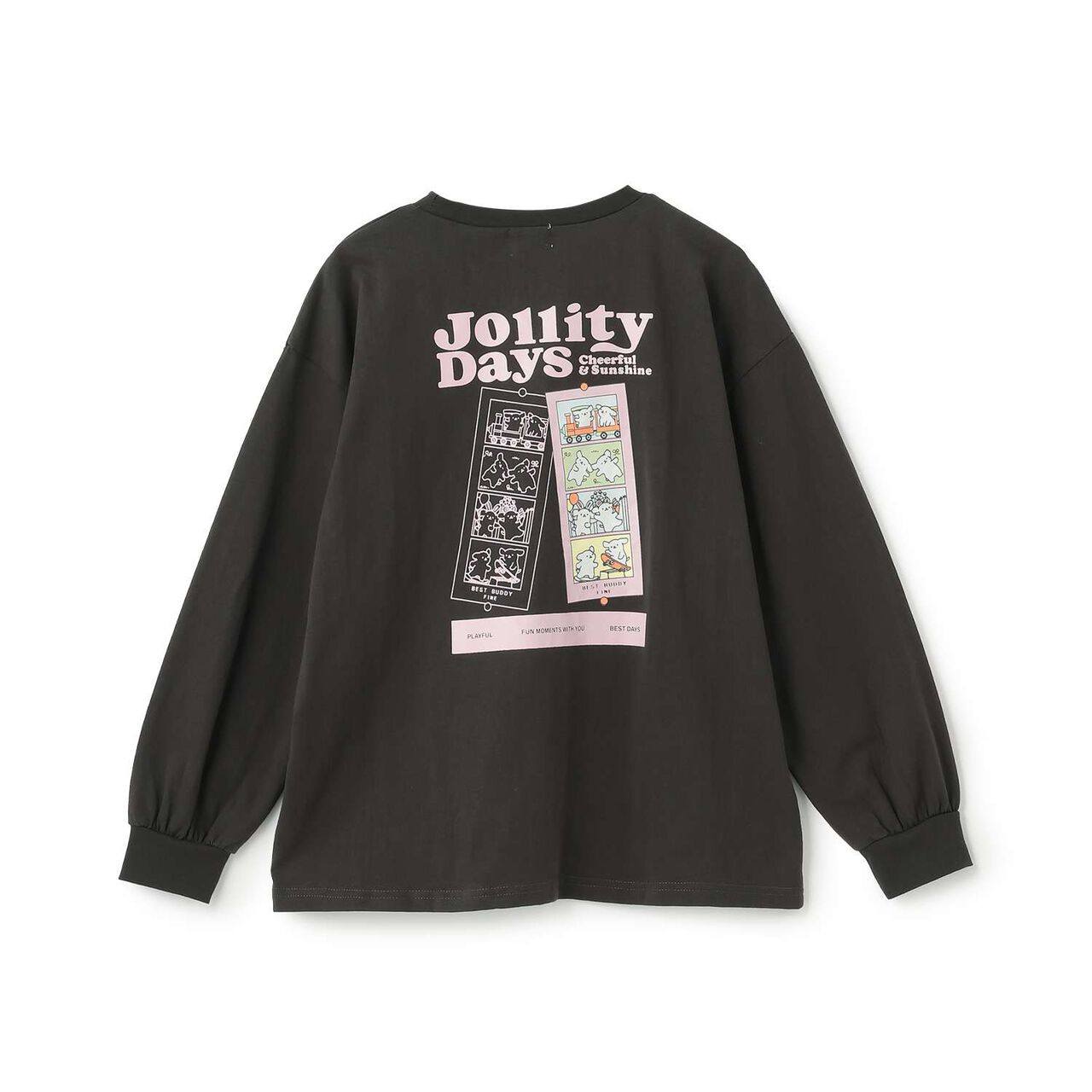 [100% Cotton] Animal Motif Long-Sleeve T-Shirt,Off white, large image number 23