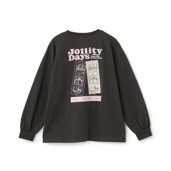 [100% Cotton] Animal Motif Long-Sleeve T-Shirt,Off white, medium image number 23