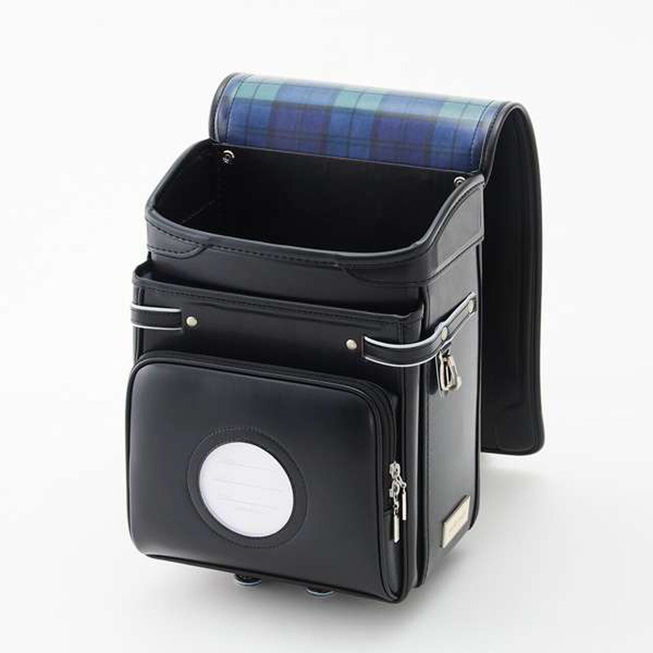 [Web Exclusive] Checkered Pattern School Backpack,Black, large image number 18