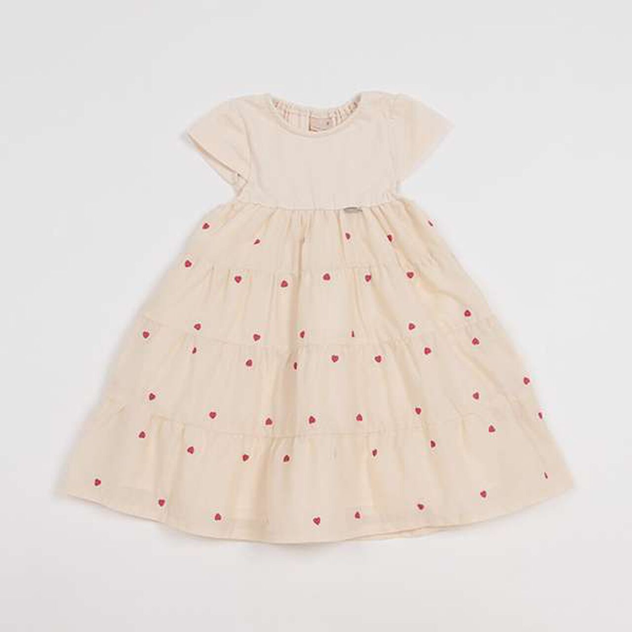 [Link] Heart Embroidery One-Piece Dress (Kids Size),Black, large image number 1