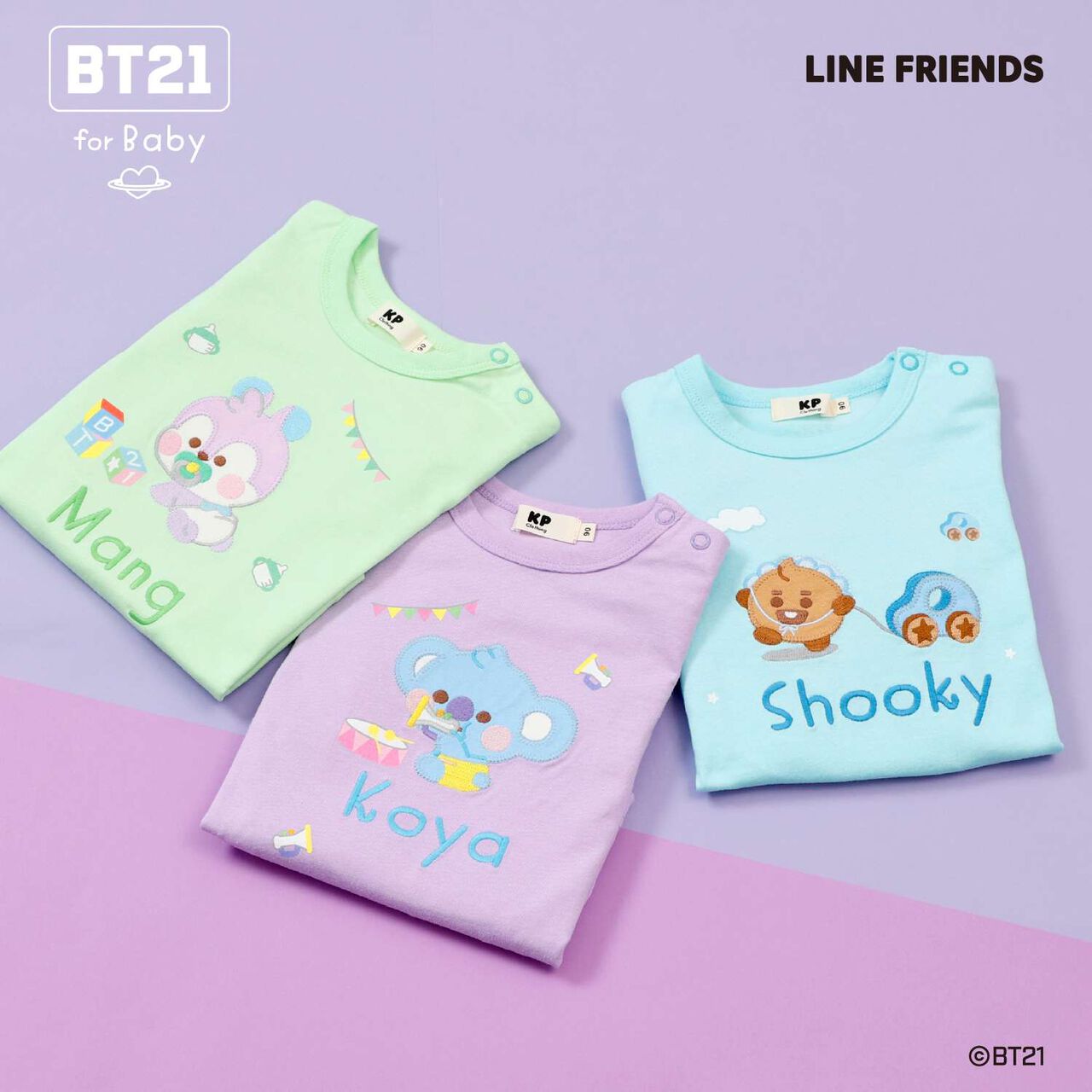 [BT21] Appliqu&eacute; Short Sleeve T-Shirt,Blue, large image number 29