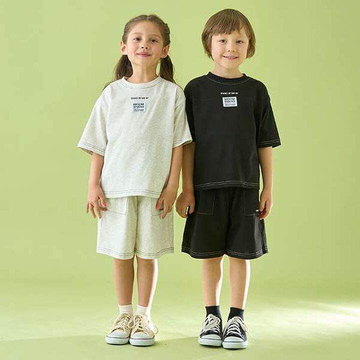 [Coordinatable Setup] [Kaiteki Tenjiku] Contrast Stitching 5-Length Pants,Deep blue, medium image number 31