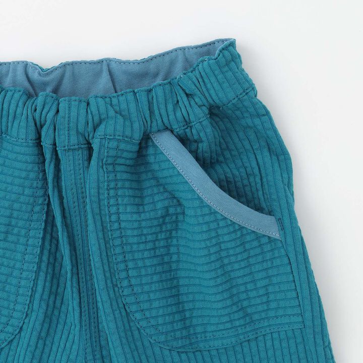 Stretch Seersucker Half Pants,Blue green, medium image number 5