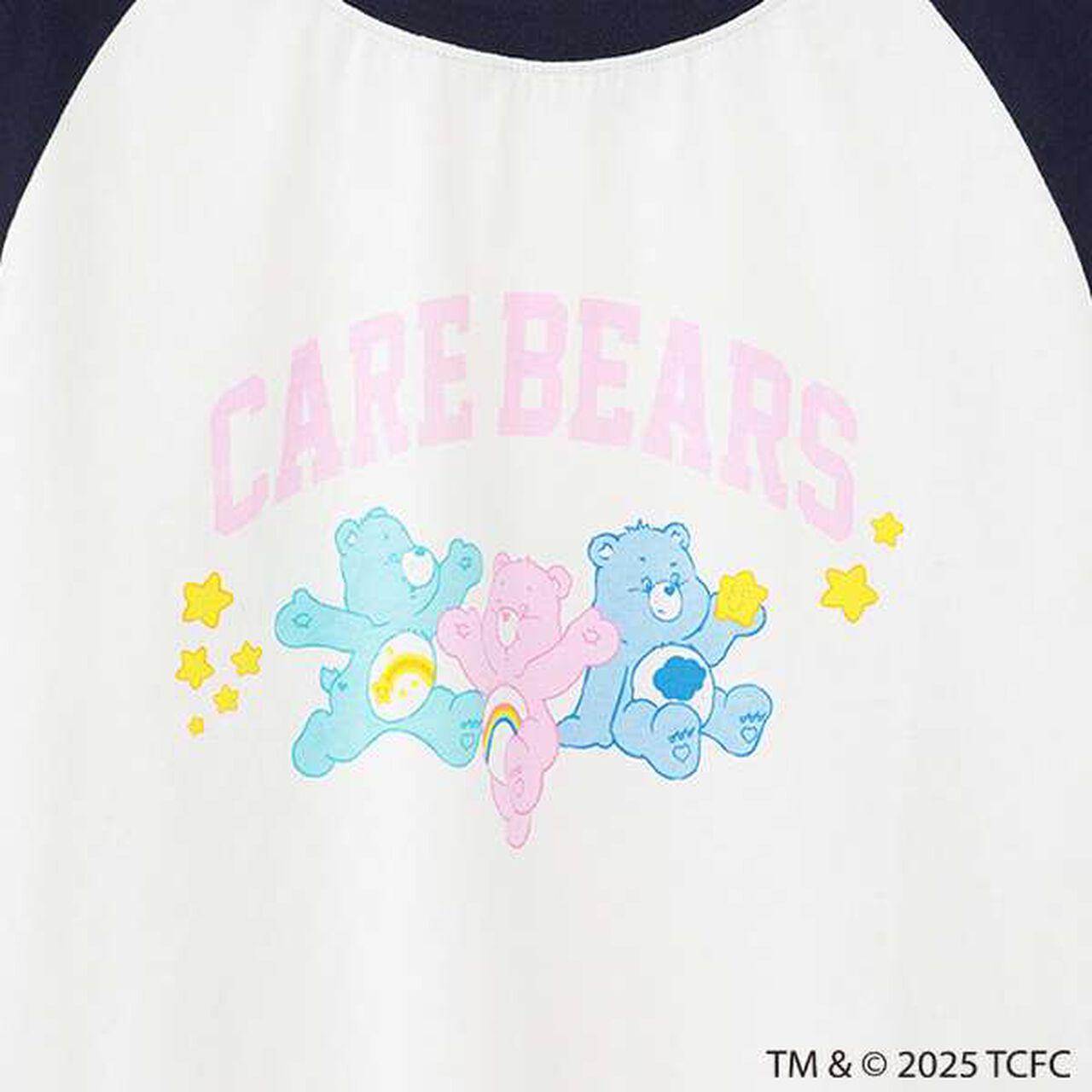 [Care Bears] Raglan Cropped Long-Sleeve T-Shirt,Navy, large image number 3