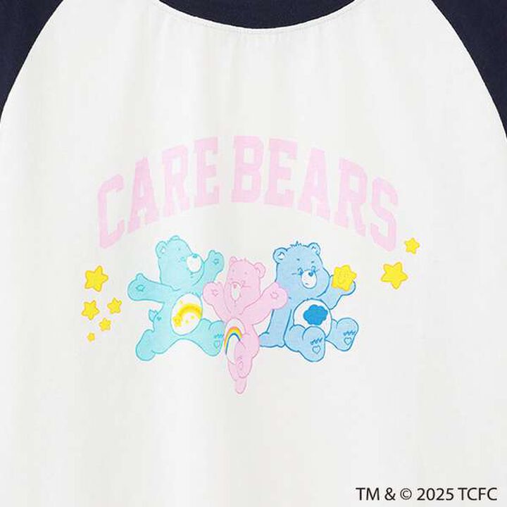 [Care Bears] Raglan Cropped Long-Sleeve T-Shirt,Navy, medium image number 3