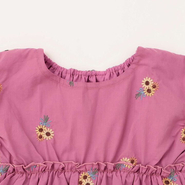 [100% Cotton] Sunflower Embroidered Tunic,Ivory, medium image number 17