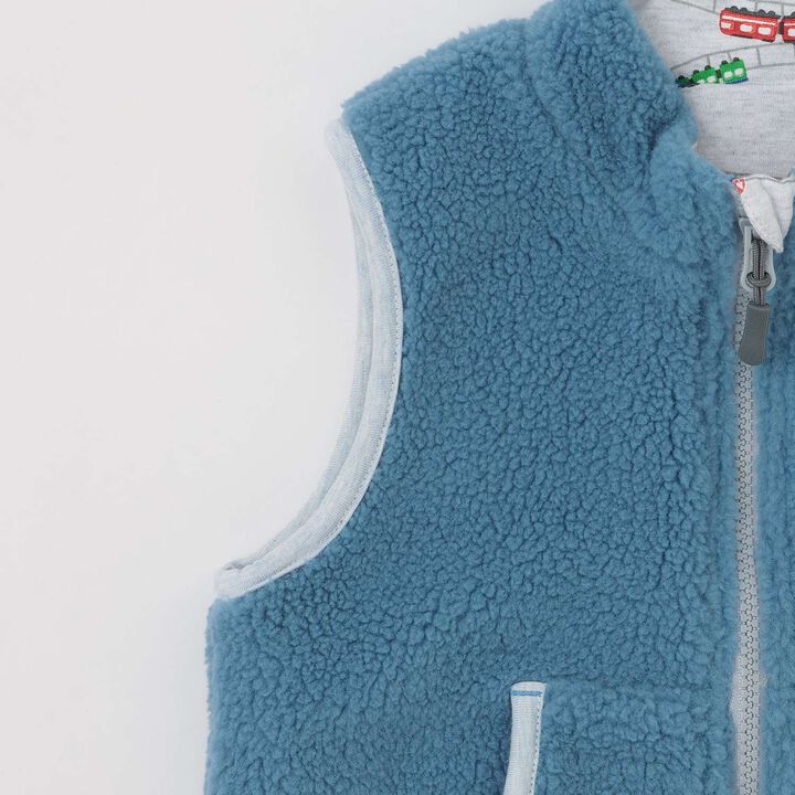 Train Reversible Boa Vest,Off white, medium image number 11