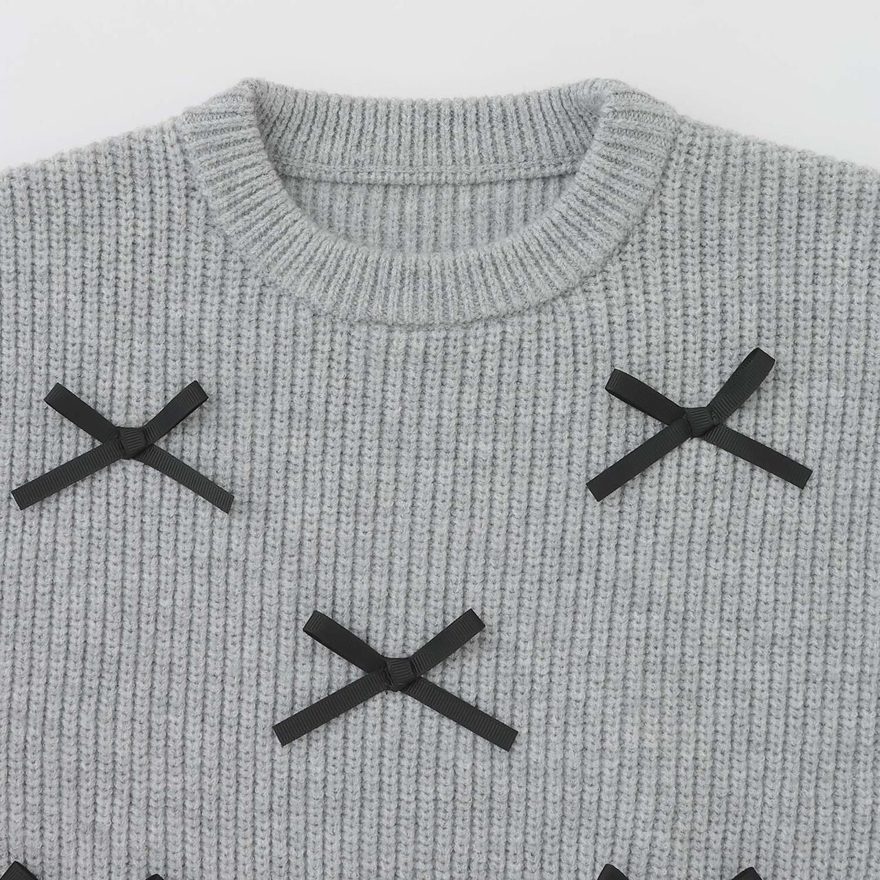 [Soft Knit] [Machine Washable] Ribbon Sweater,Ivory, large image number 12