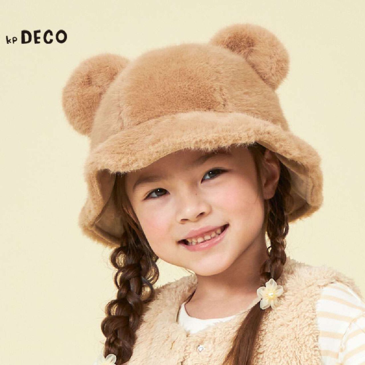 KPDECO Bear Ear Hat (S-M),Off white, large image number 12