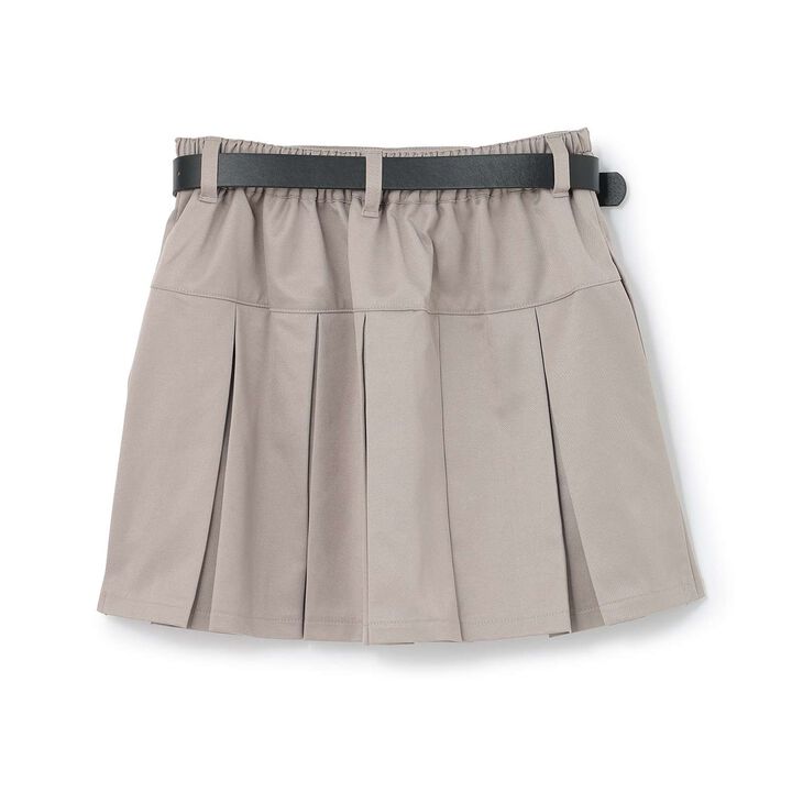 [Easy Care] Pleated Skirt with Belt,Black, medium image number 18