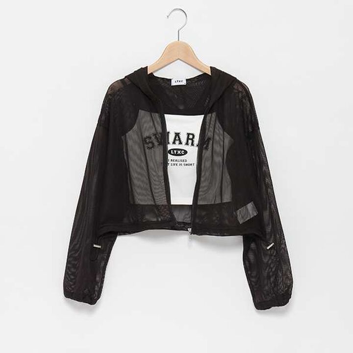 LTXC - Mesh Parka with Inner Layer,Off white, medium image number 7
