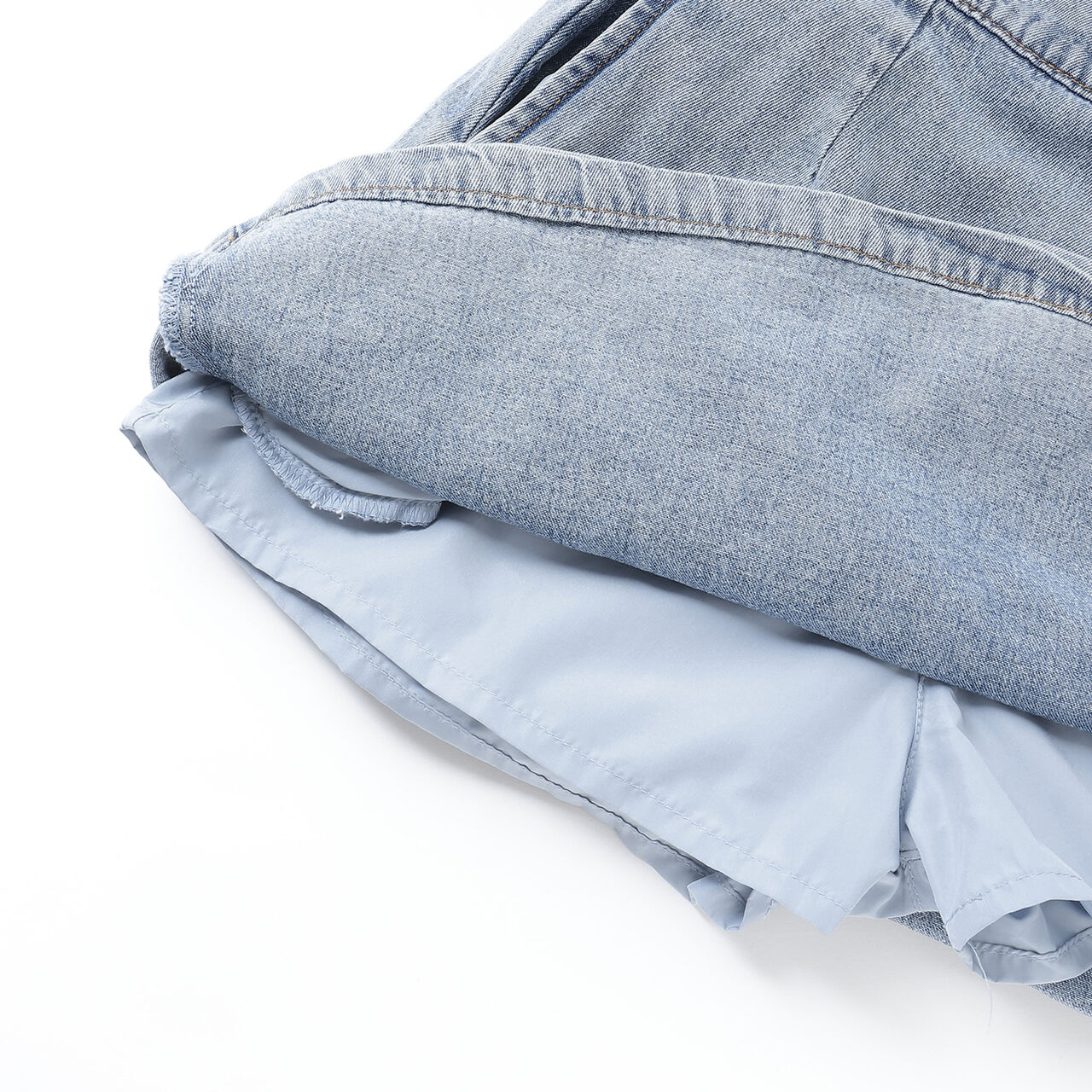 Denim Skirt Set,Blue, large image number 12