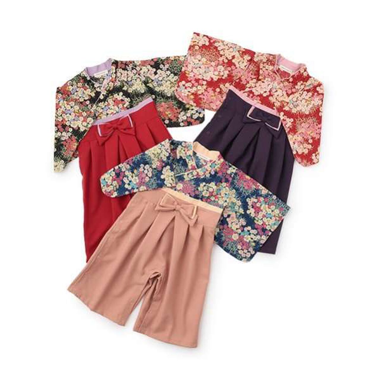Girls' Hakama All-in-One,Red, large image number 7