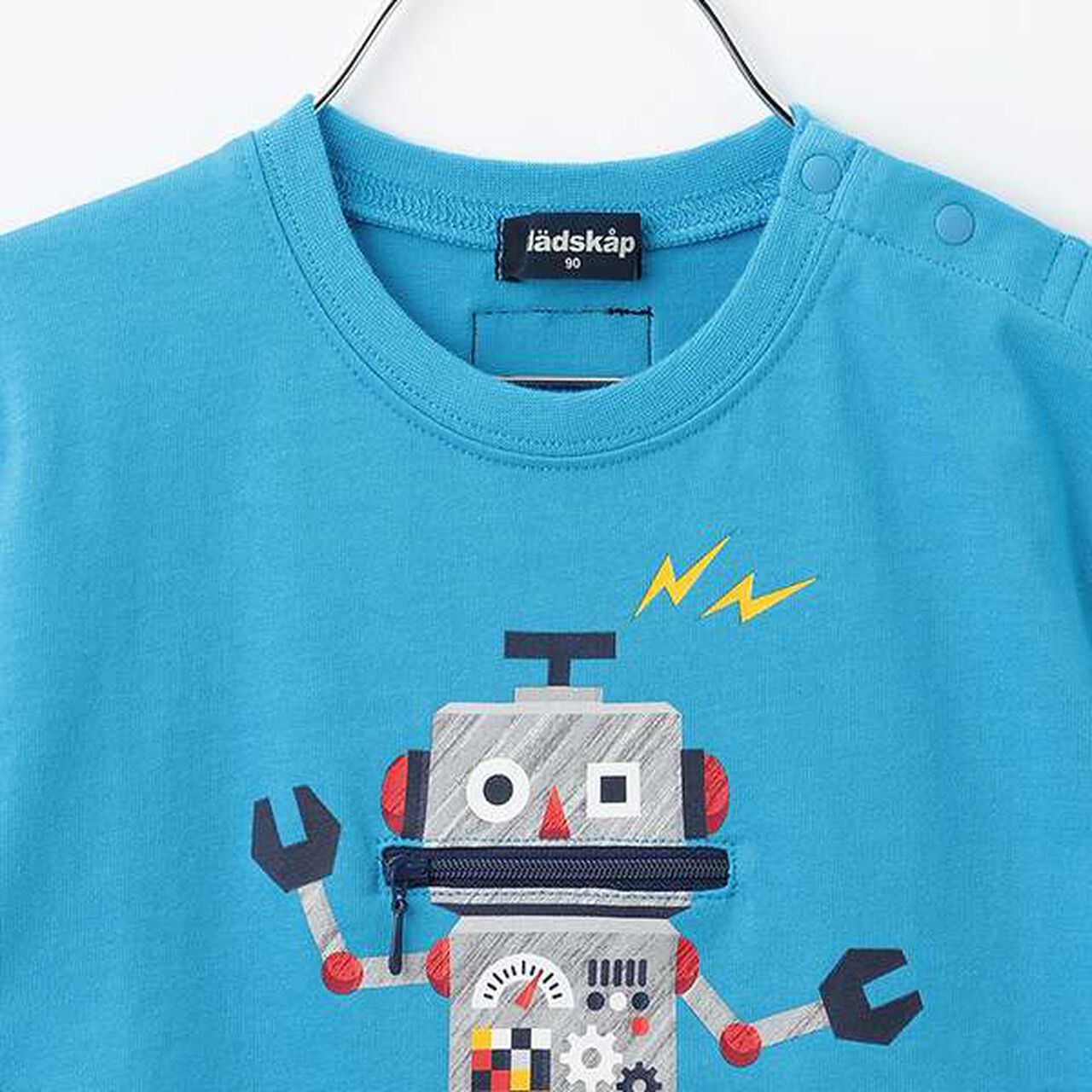 Robot Short Sleeve T-Shirt,Off white, large image number 6