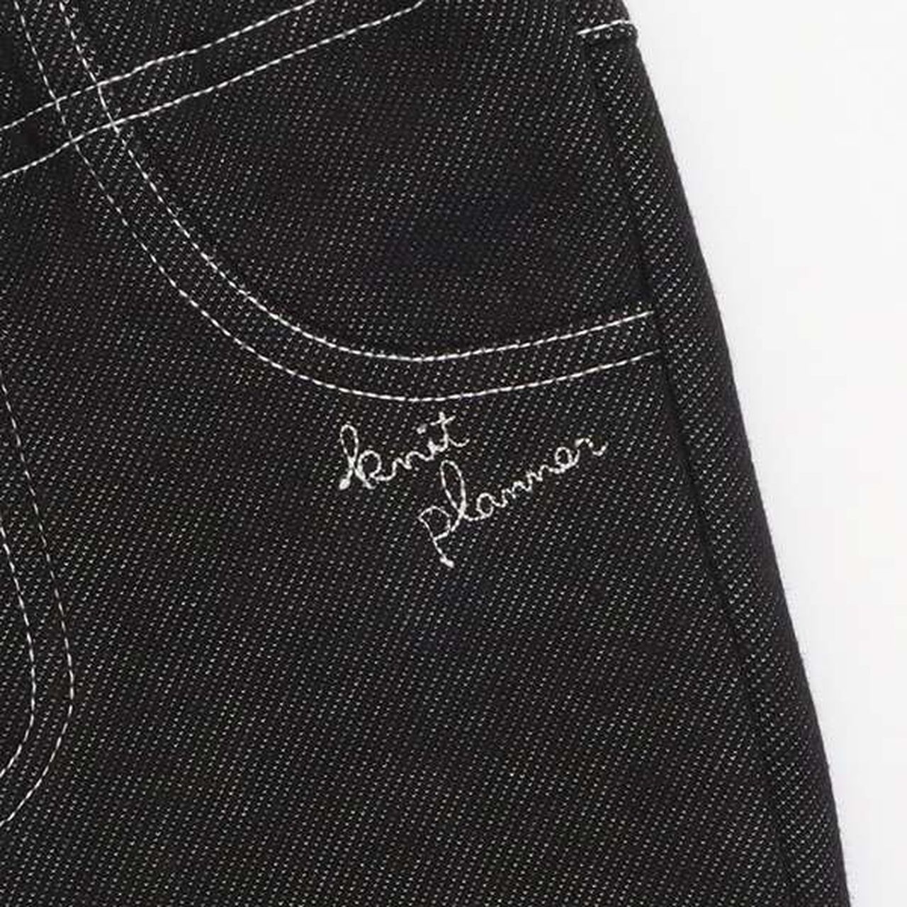 KP Denim Knit Shaggy Lined Pants [80-90],Black, large image number 2