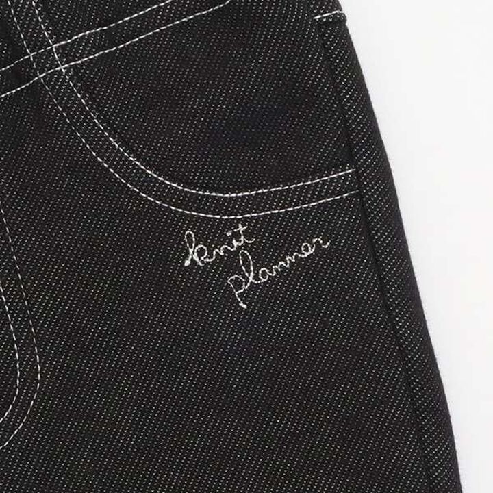 KP Denim Knit Shaggy Lined Pants [80-90],Black, medium image number 2