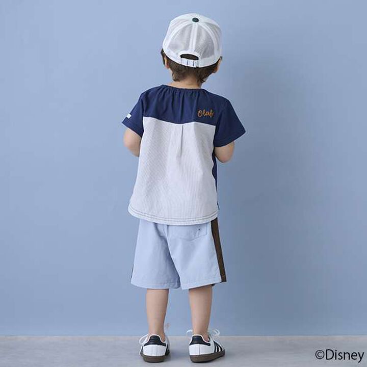 [Disney] Olaf Appliqué T-Shirt,Black, medium image number 8