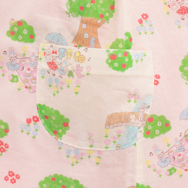 All-Over Pattern Lawn &times; Chambray Reversible Jumper Skirt,Blue, medium image number 7