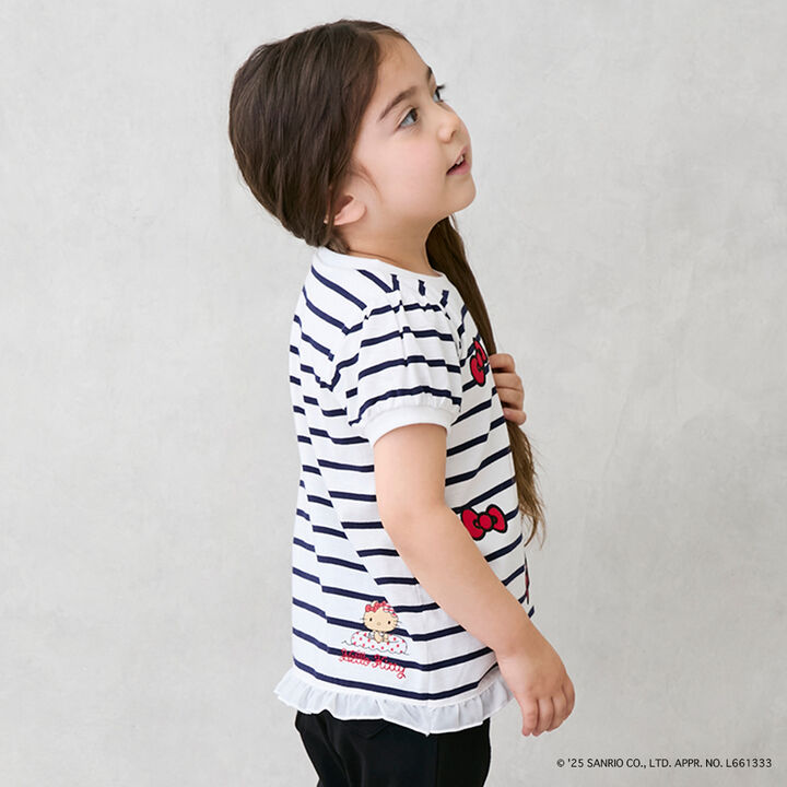 [Sanrio Characters] Ribbon Appliqué T-Shirt,Navy, medium image number 2