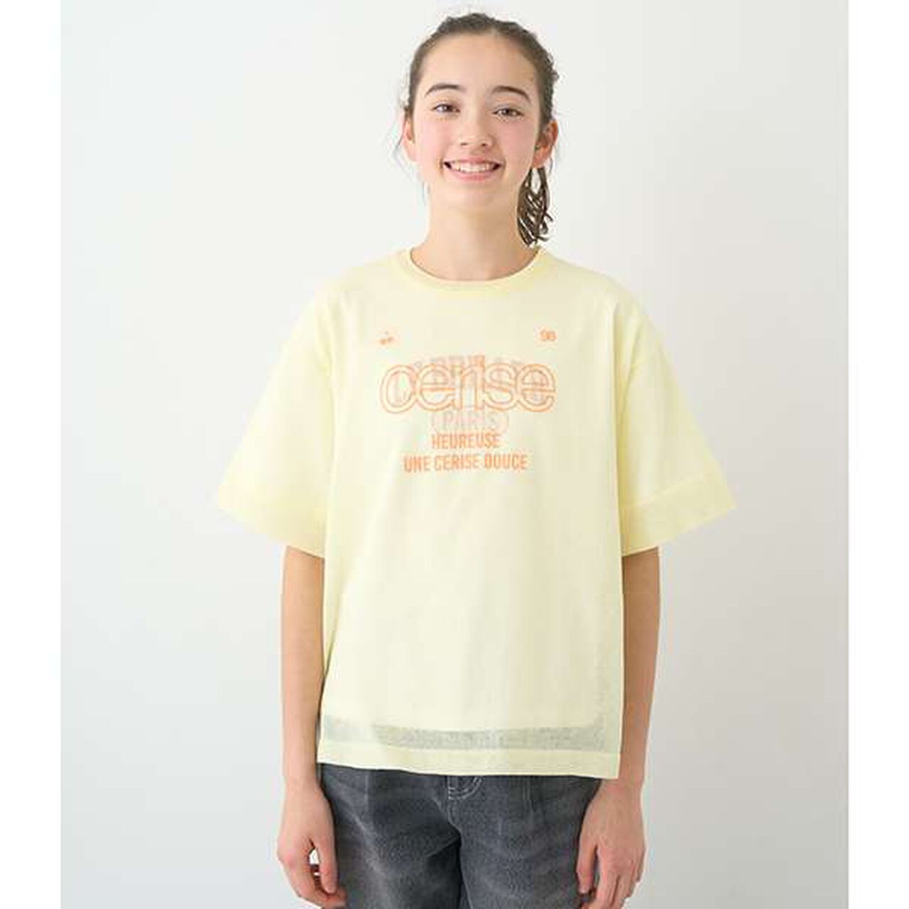 Sheer Knitwear T-Shirt Set,Light blue, large image number 1