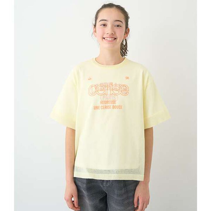 Sheer Knitwear T-Shirt Set,Light blue, medium image number 1