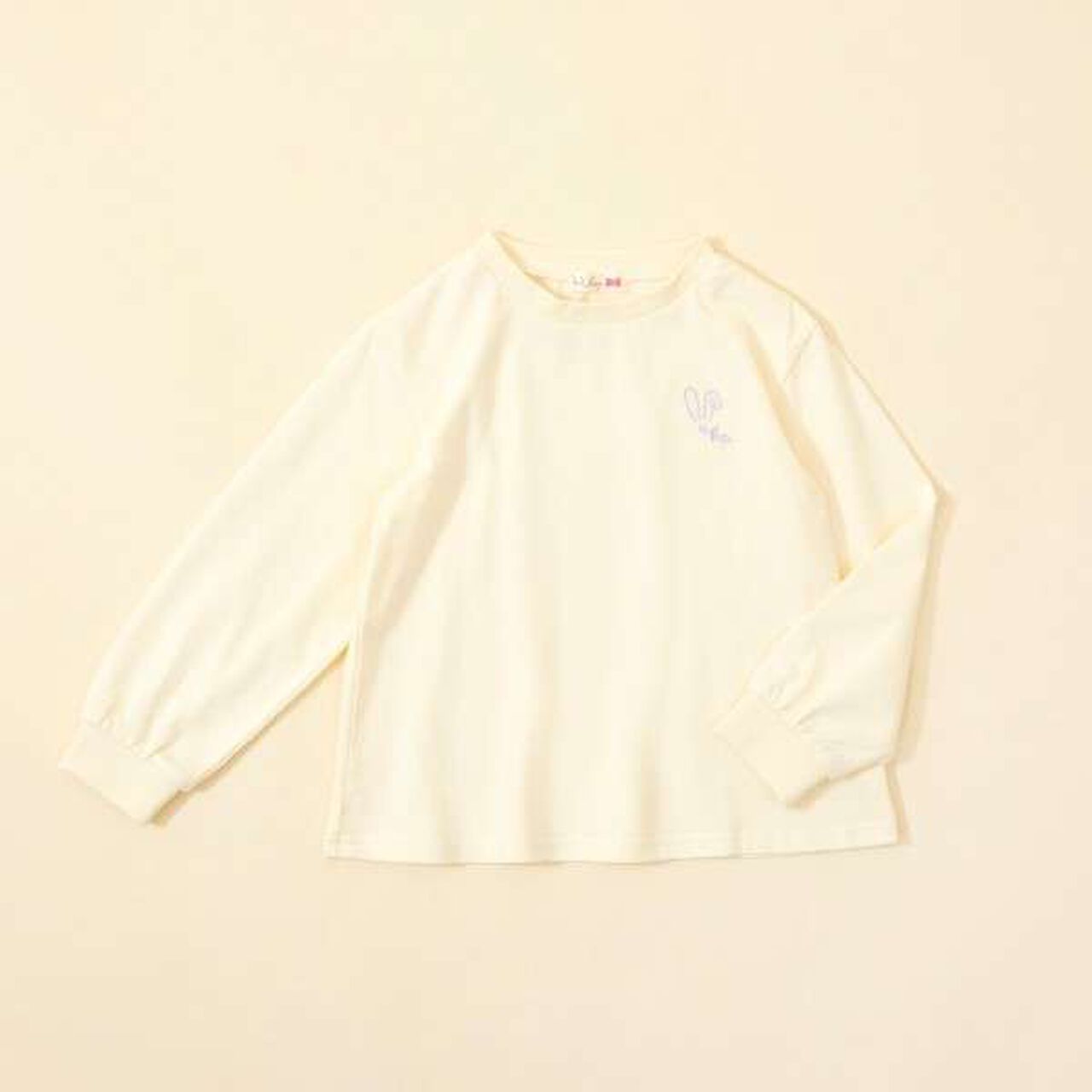 KP Coucou Single-Point Embroidery Long-Sleeve T-Shirt (80-140),Off white, large image number 7