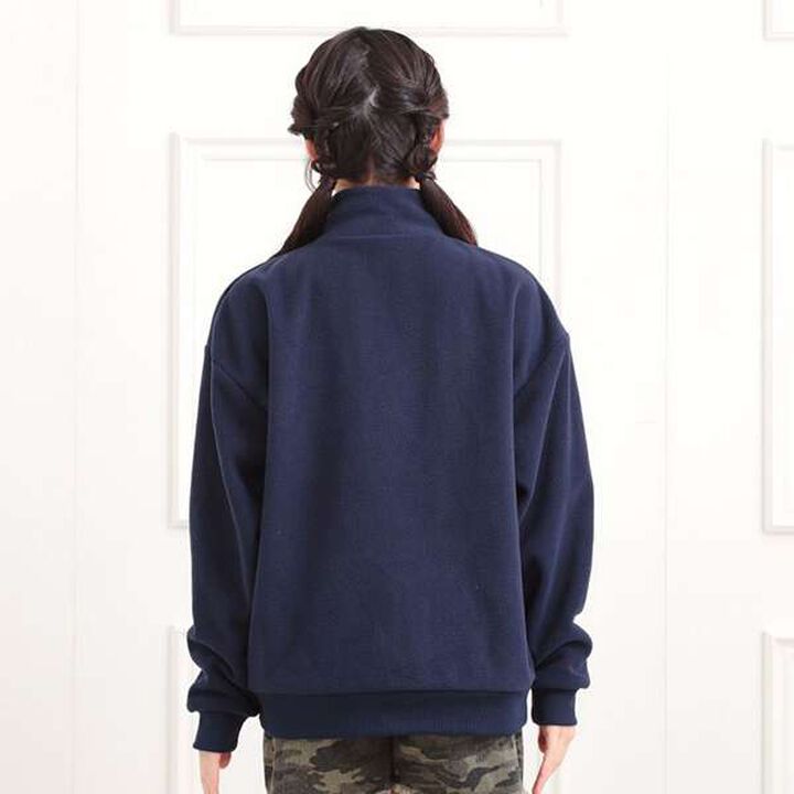 Half-Zip Fleece Sweatshirt,Light pink, medium image number 3