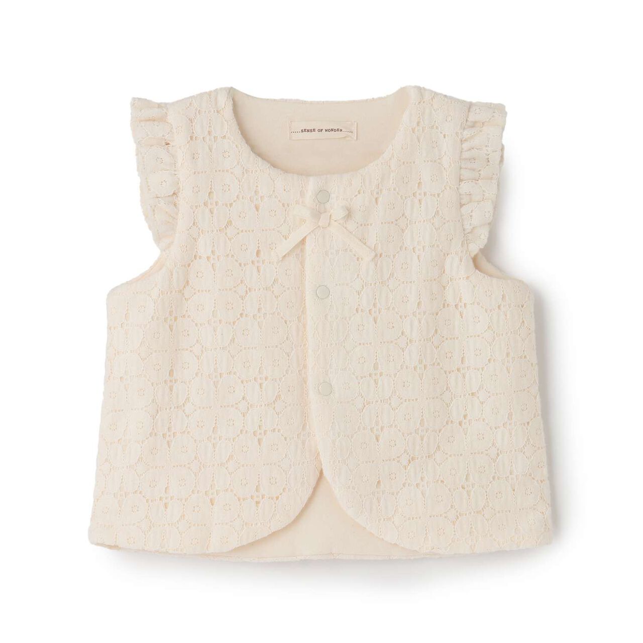 Irish Vest [Organic] [Made in Japan],Pearl white, large image number 0