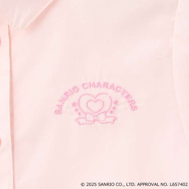 [My Melody & Cinnamoroll] Best & Blouse Set,Sax blue, medium image number 3