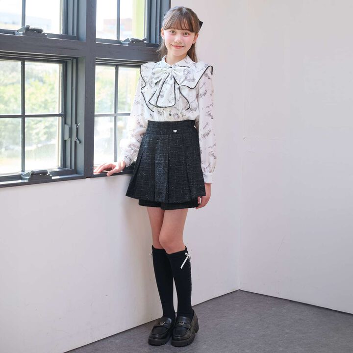 Note & Ribbon Knee-High Socks♪,Black, medium image number 14