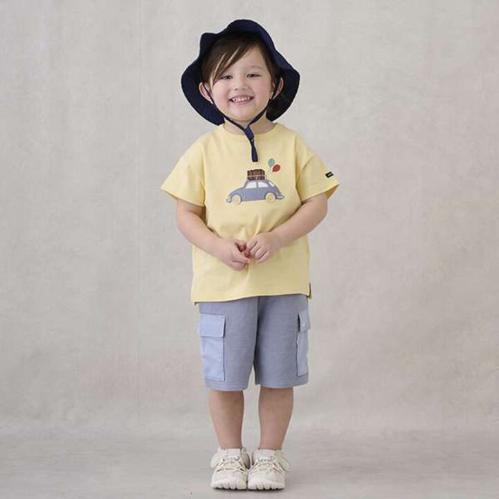 Cut Half Pants with Pockets,Blue, medium image number 0